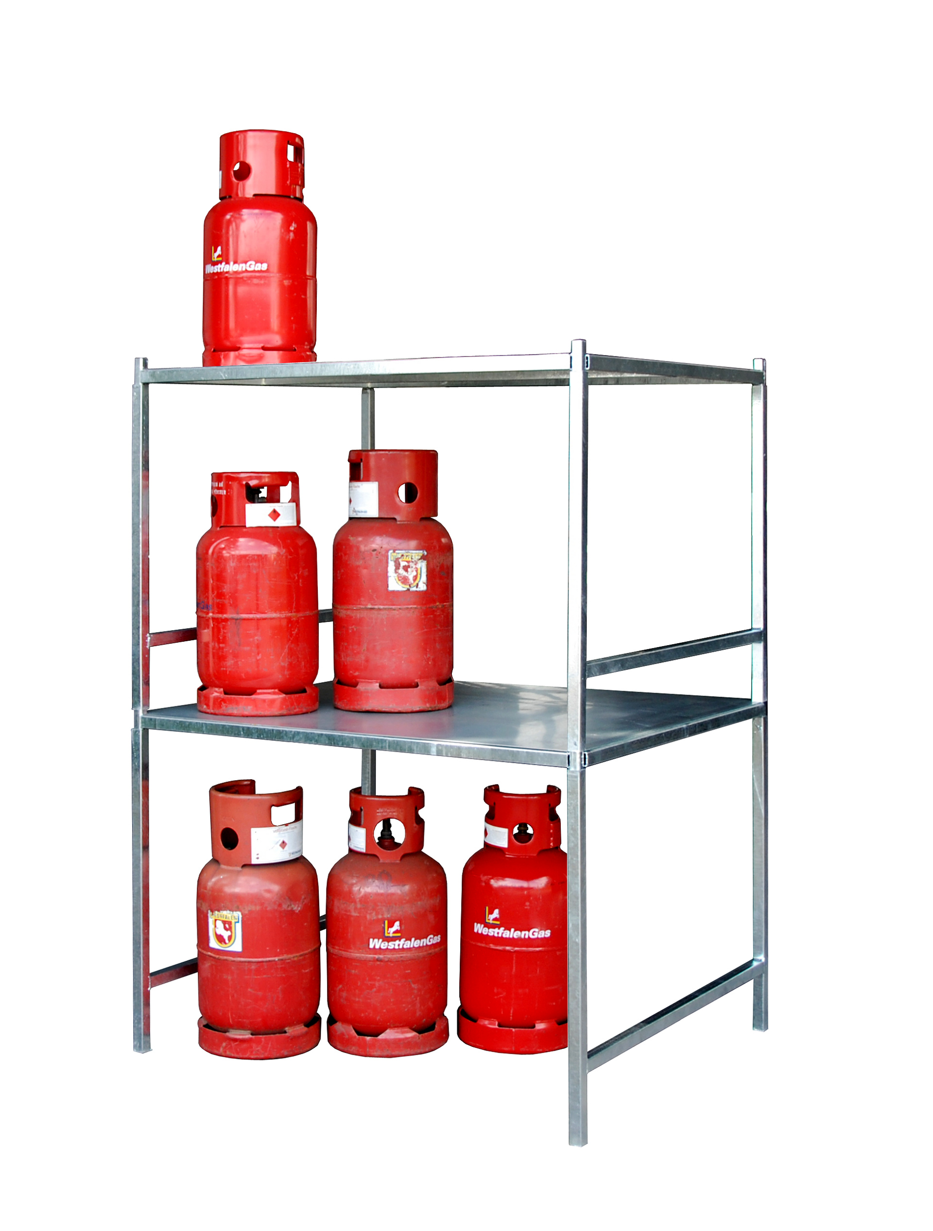 Gasflaschengestell Typ GFG-2, verzinkt - Detailansicht